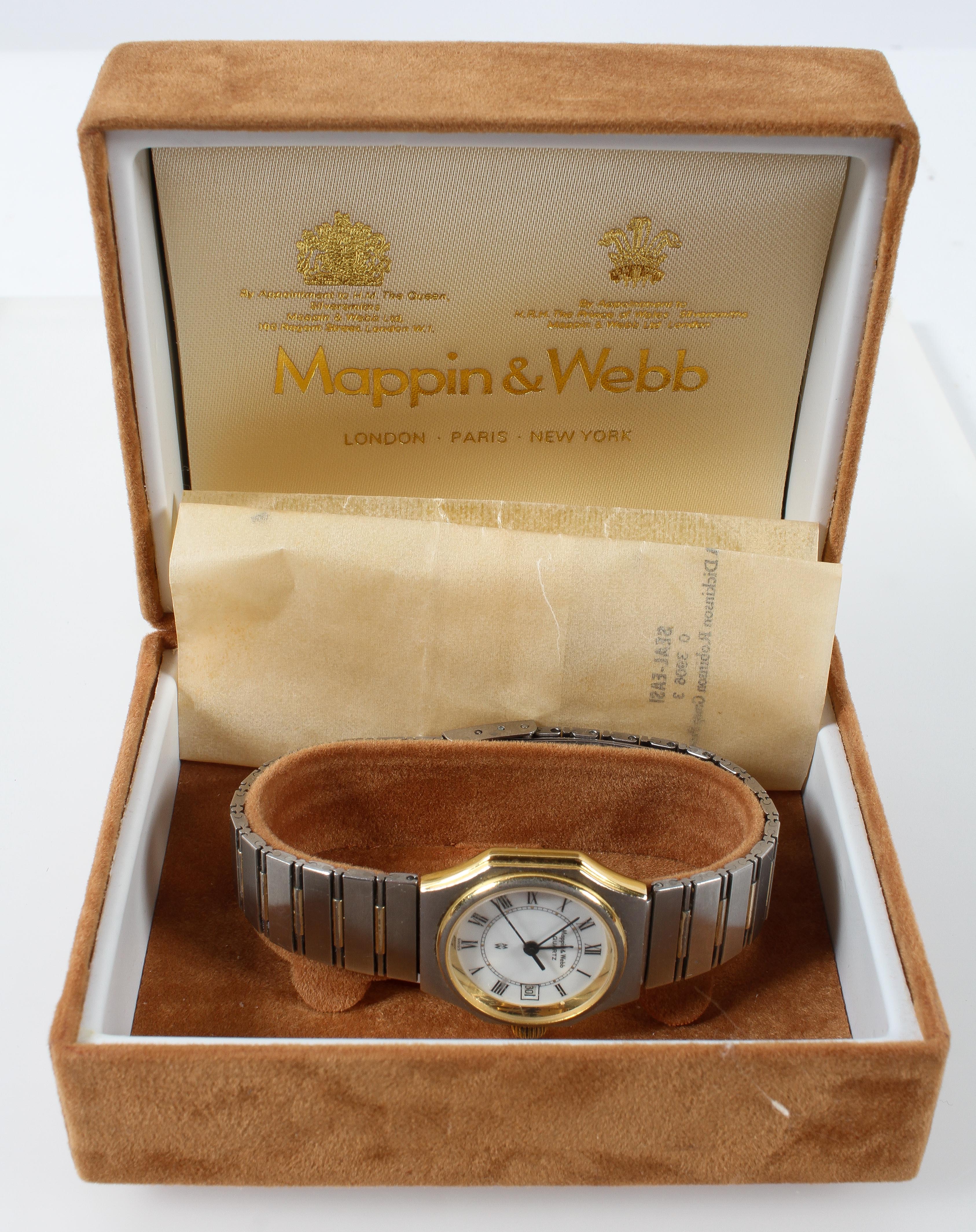 A mixed metal Mappin & Webb wristwatch. - Image 3 of 3
