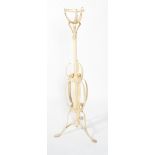 A white painted metal jardiniere stand, in the Arts & Crafts style, of Ernest Gimson,
