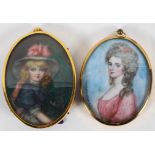 Manner of Gainsborough, Duchess of Deonshire, a portrait miniature,