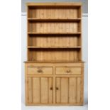 A pine kitchen dresser,