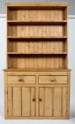 A pine kitchen dresser,