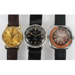 Three vintage gents wristwatches,