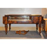 A mid 19th century mahogany square piano, makers label for Peter Mackellar, maker to Her Majesty,