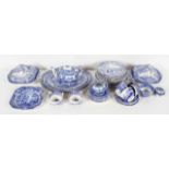 A collection of Copeland Spode blue Italian part dinner service;