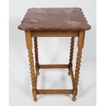 An Edwardian oak occasional table, early 20th century,