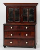 A Victorian mahogany apprentice chest,