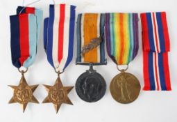 A 1914-18 pair of medals awarded to TA244324 Dvr H Clements,