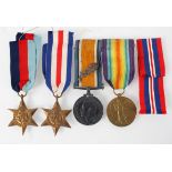 A 1914-18 pair of medals awarded to TA244324 Dvr H Clements,