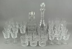 A collection of Brierly Hill crystal decanters and glasses,