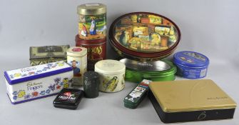 A selection of promotional tins, to include A 'Jacksons of Piccadilly' tin box caddy,