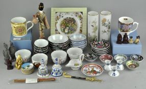 A collection of ceramics and glass, including Wedgwood,