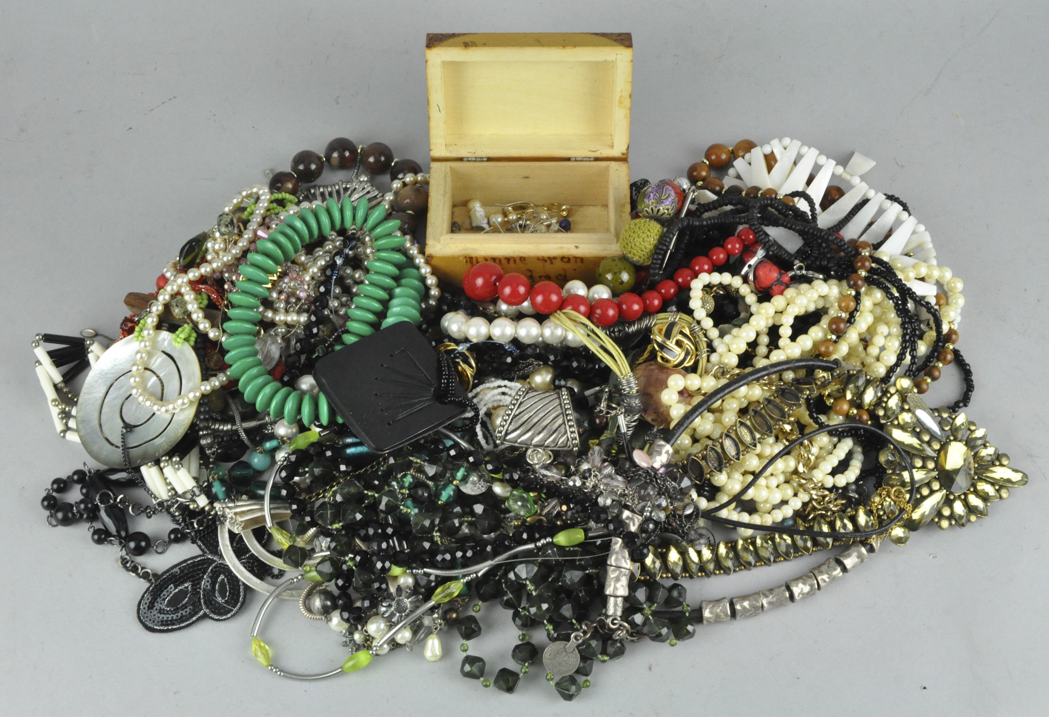 A large group of costume jewellery,