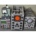 Four electrical sonar meters, including a Solarscope type CD 513,