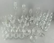 A collection of assorted glass, to include Doulton brandy glasses,