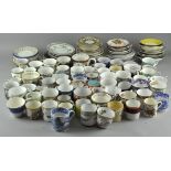 An extensive collection of fine china coffee cups and saucers, covering the last 200 years,