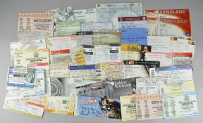 A collection of 100 tickets - football, cricket, horse racing, music.