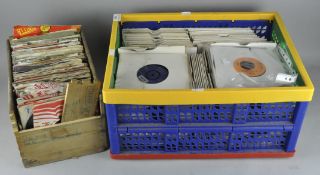 A large collection of 45 rpm records,