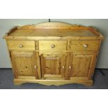 A pine sideboard,