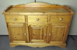 A pine sideboard,