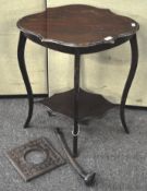 A mahogany side table, 70cm high,