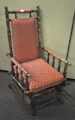 An Edwardian American style rocking chair,