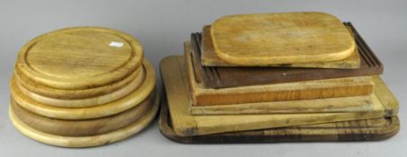 A collection of wooden chopping boards