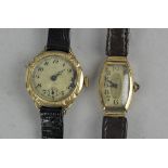 Two ladies gold plated cocktail wristwatches,