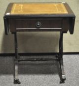 A coal purdonium and a sofa table style occasional table,