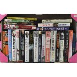 A collection of 25 football books mainly autobiographies Rednapp/Moore/Clough/Brooking,