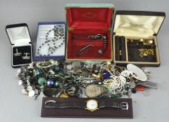 A large group of costume jewellery