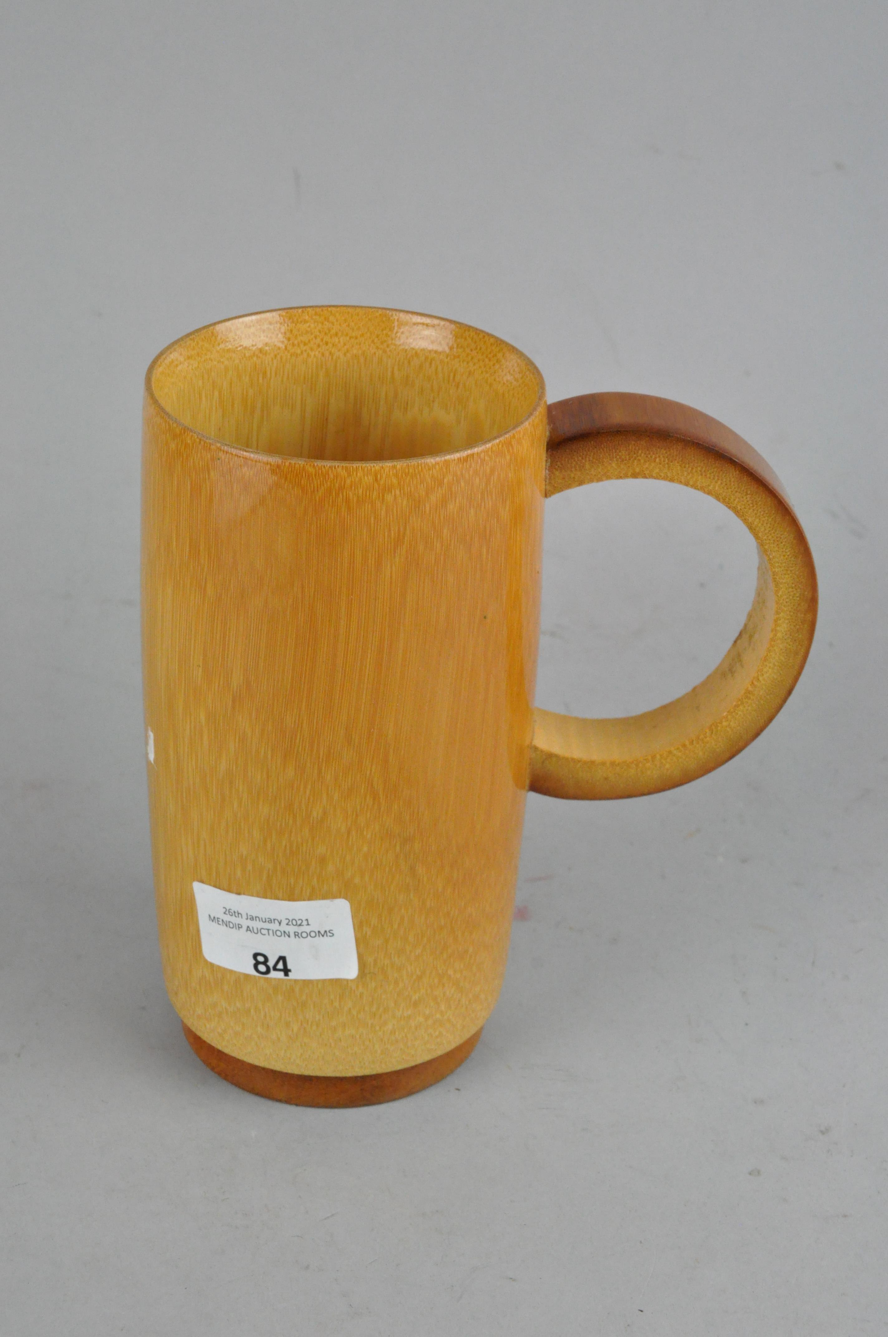 A mid-century Art pottery jug, a German jug, another jug and a wooden tankard - Image 10 of 17