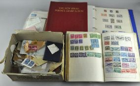 A collection of assorted stamps and first day covers in three albums and some loose,