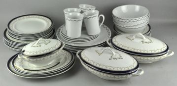 A Wood and Sons semi-porcelain part dinner service together with a Sabici part service