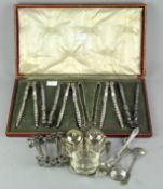 A boxed set of late 19th century nut crackers (5 pairs),