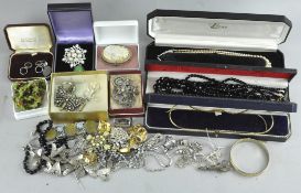 A collection of assorted costume jewellery,