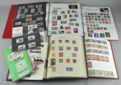 A collection of assorted stamps, most in albums,