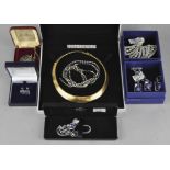 A group of assorted costume jewellery, including Swarovski earrings and more,