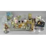 Assorted items including scent bottles, one being Chanel and other collectables,