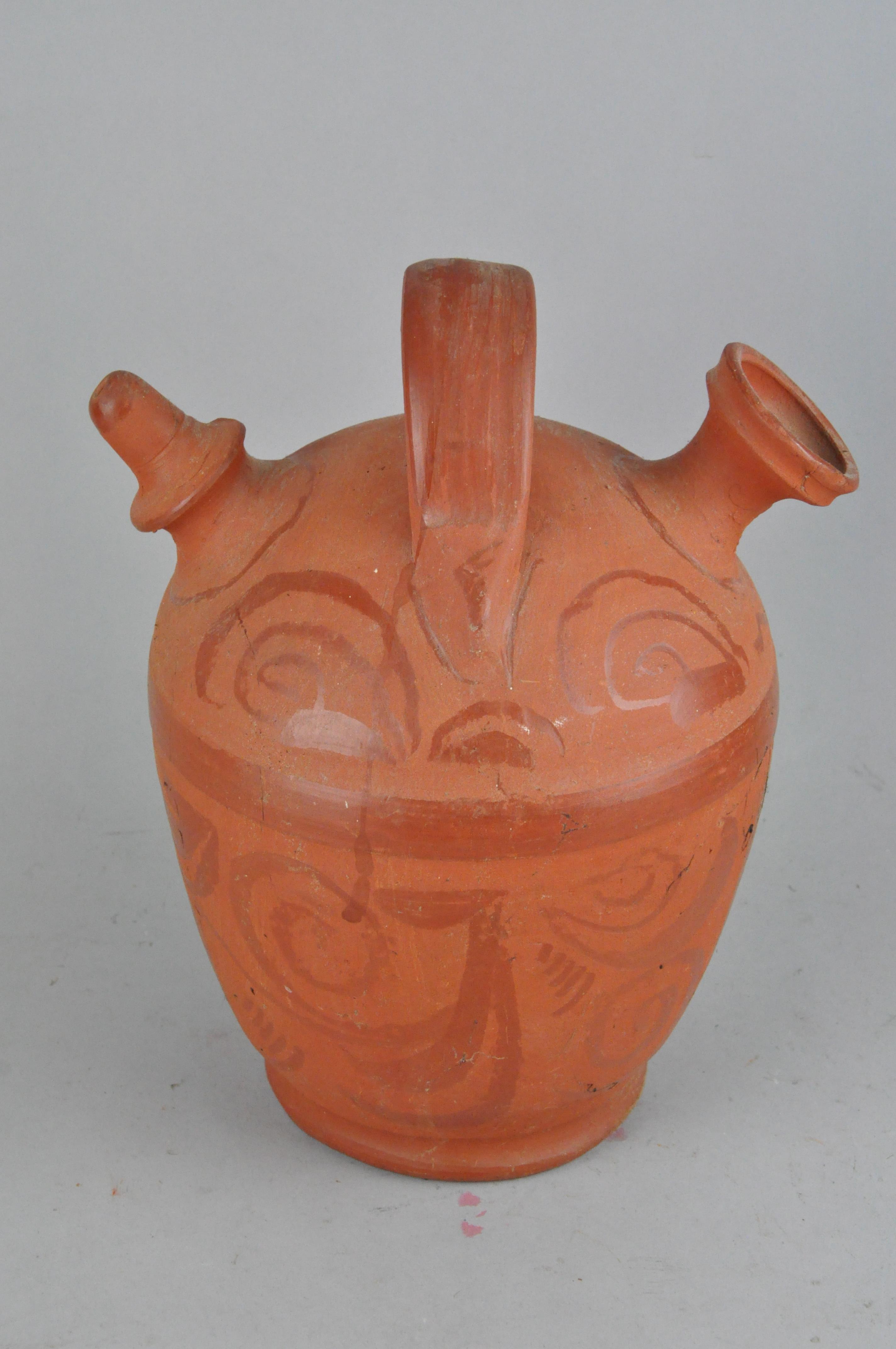 A mid-century Art pottery jug, a German jug, another jug and a wooden tankard - Image 2 of 17
