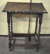 A pie crust oak table,