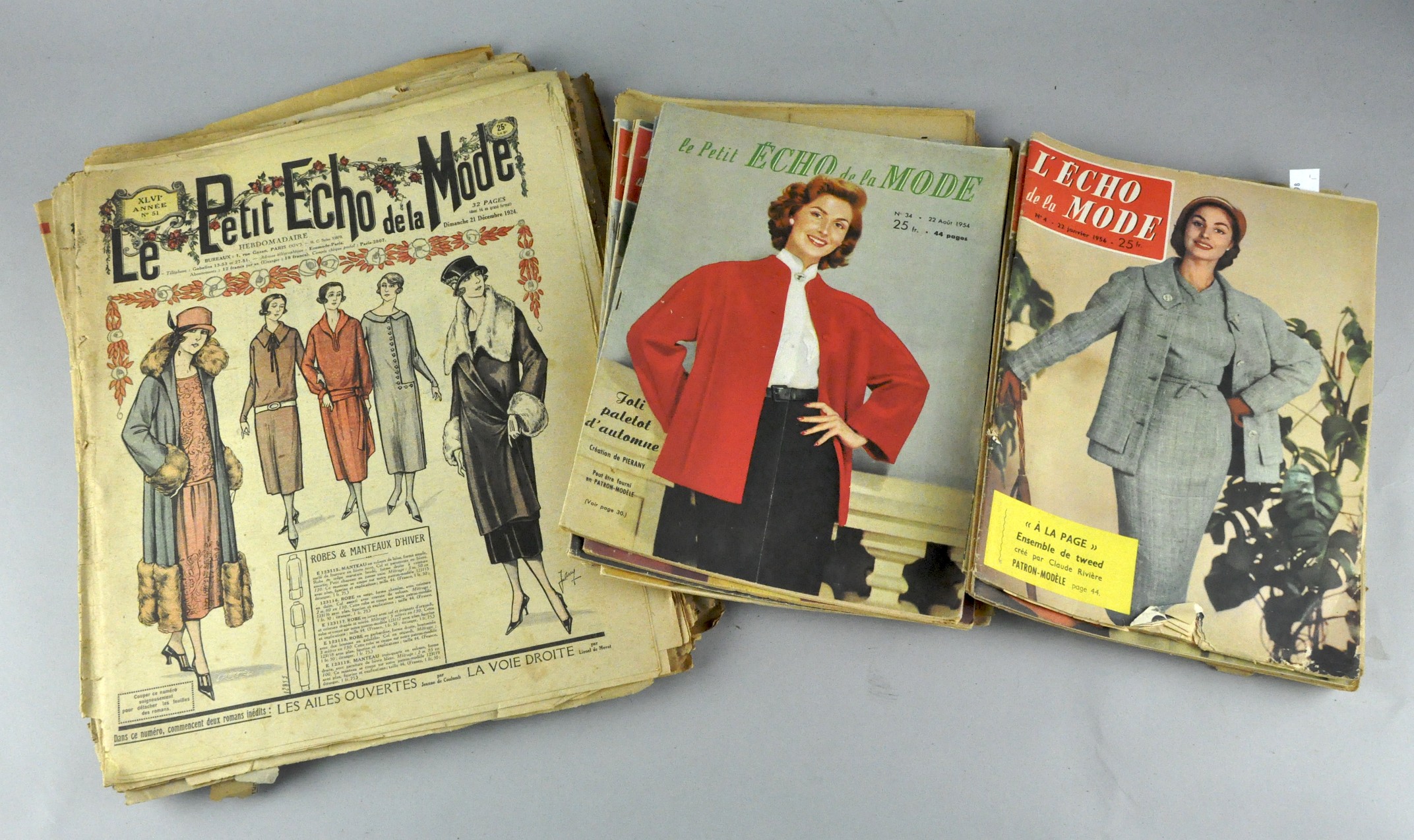 A run of approximately 46 vintage French fashion magazines