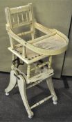 A painted child's armchair/rocking chair,