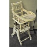 A painted child's armchair/rocking chair,