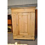 A pine wardrobe,