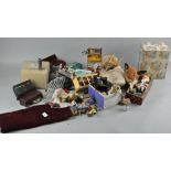 A large collection of assorted dolls house furniture,