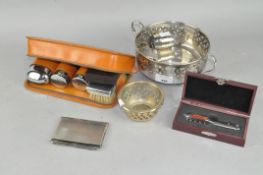 An assortment of collectables, including a Corona lighter, Two-Tix vanity set,