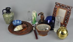 A mixed collection of items, including a Doulton jug, Liptons tea caddy and more,