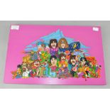 A Beatles Folk Art puzzle, signed to reverse, Argentina,