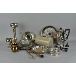 A collection of silver plate, including trays,
