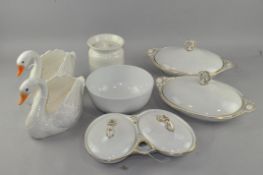 A group of three Royal Worcester porcelain tureens,